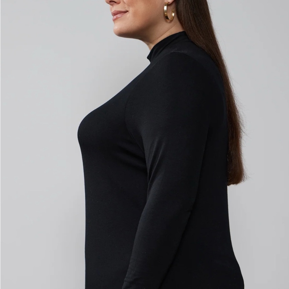 Plus Long Sleeve Mock Neck Top NWT XXL